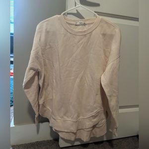 Pink Rose Cream colored Crewneck, Size large